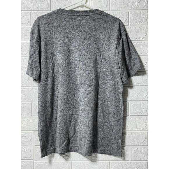 LIKE NEW - ROOTS Womens Size Large Salt & Pepper Black Maple Leaf T Shirt - Picture 4 of 5